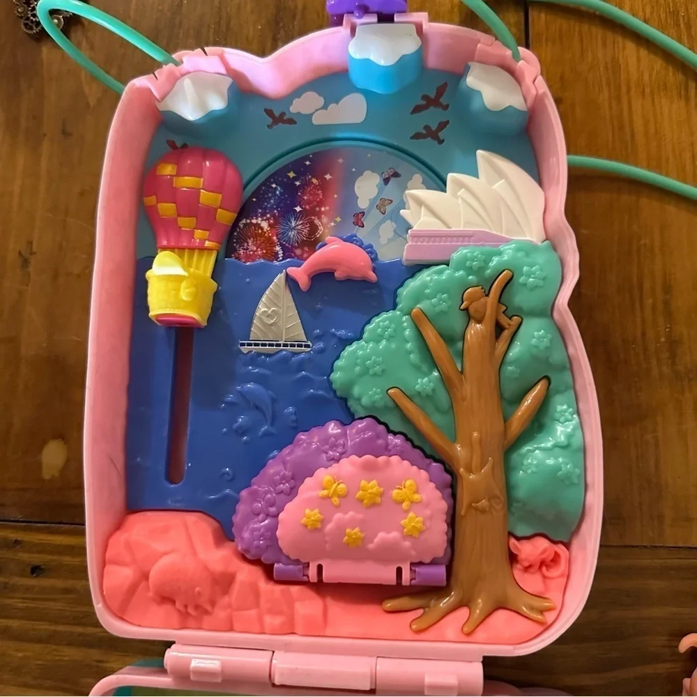 polly pocket 2 In 1 Koala Purse Travel Toy 1 Doll 1 Car And Animals